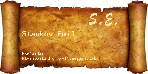 Stankov Emil névjegykártya