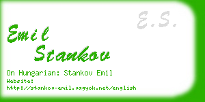 emil stankov business card